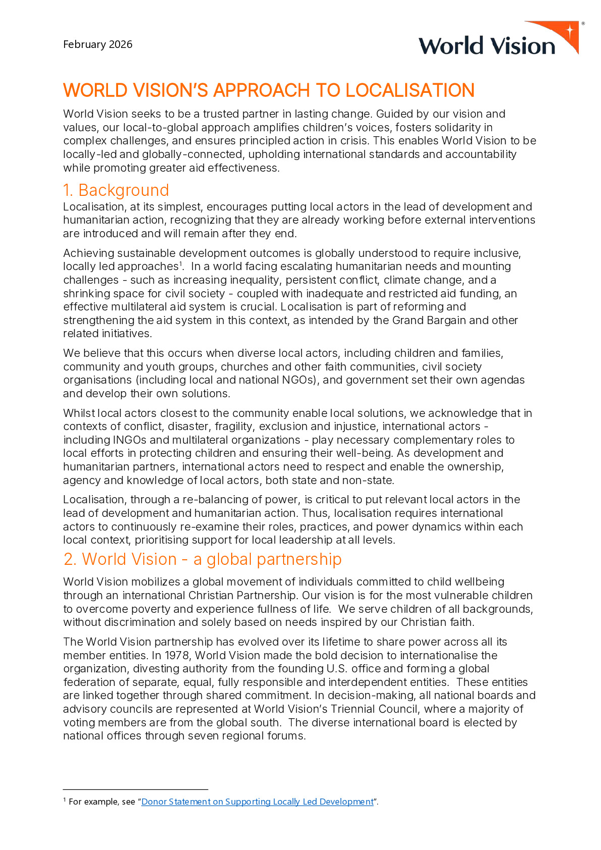 World Vision Localisation English