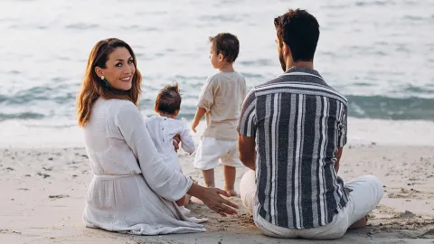 Fiona Erdmann mit ihrer Familie